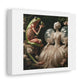 Frog and Angel With Lillies Romantic Art Print 'Designed by AI' on Satin Canvas