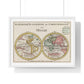 Wereldkaart Mapemonde, Planisphere ou Carte Generale du Monde (1735) by Daniel de Lafeuilledelete, from the Original, Framed Art Print