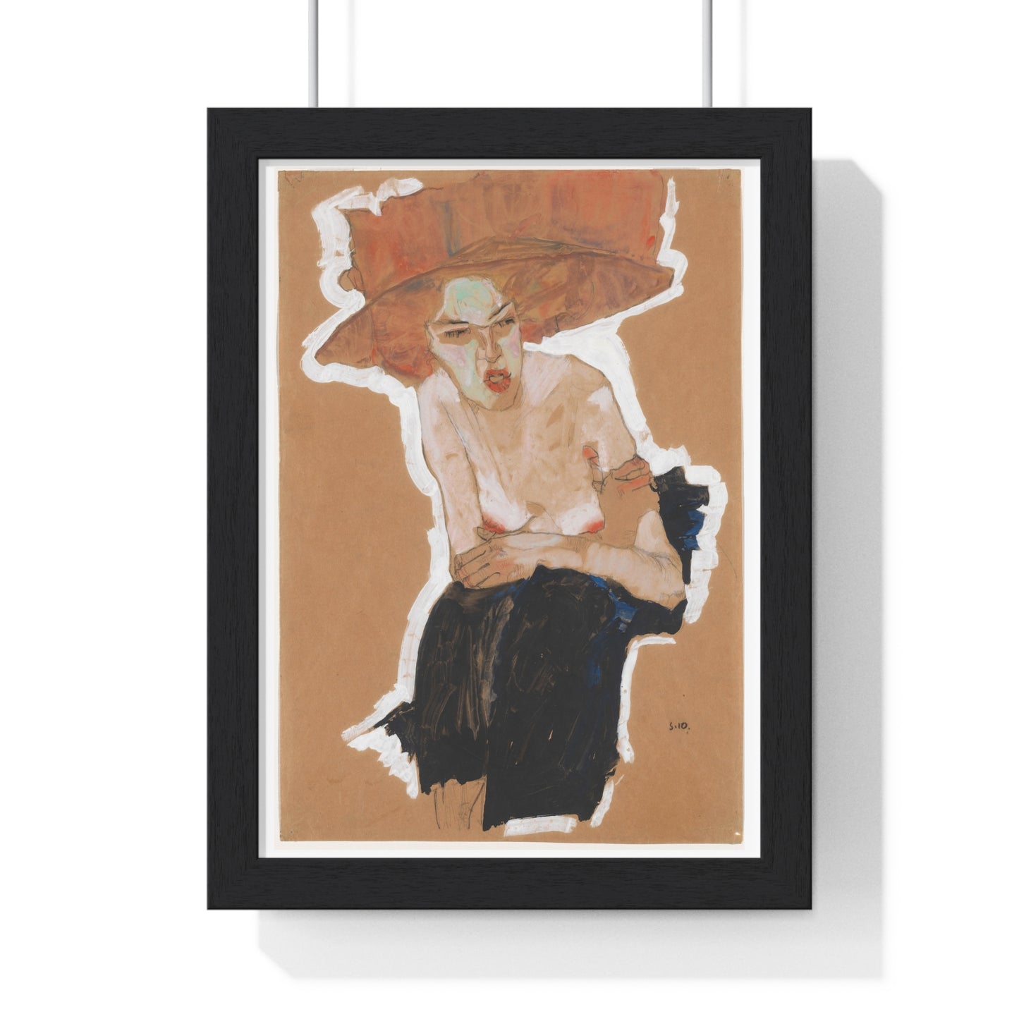 Die Hämische 'The Malicious One' (1910) by Egon Schiele, from the Original, Framed Art Print