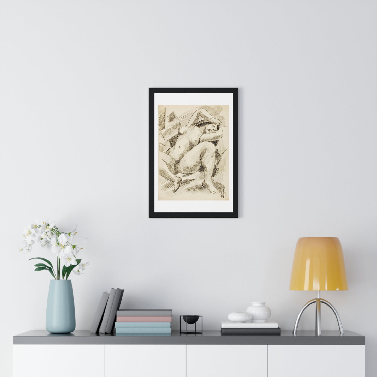 Female Nude by Carl Newman, from the Original, Framed Art Print