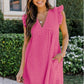 Lightweight Jacquard Dress with Pockets, Summer Sleeveless Cut-Out Beach Midi Dress