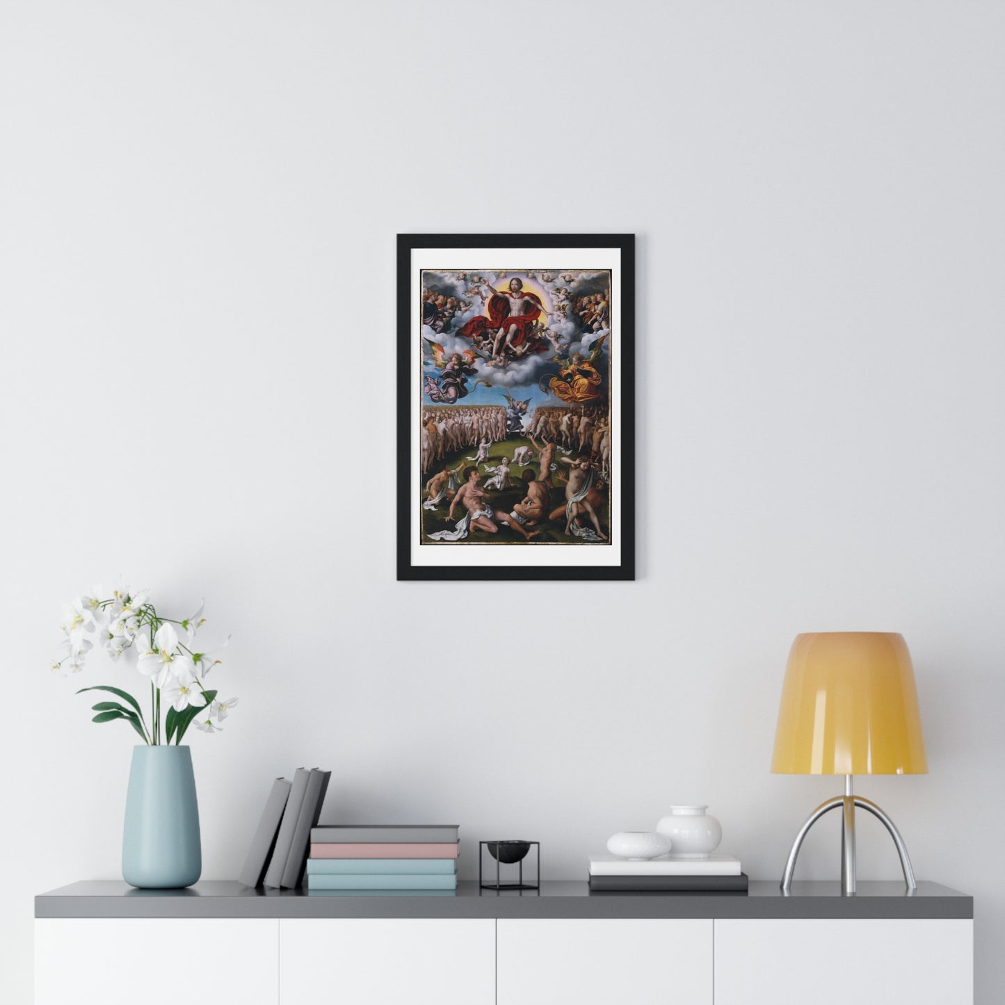 The Last Judgment (1525-1530) by Joos van Cleve, from the Original, Framed Art Print