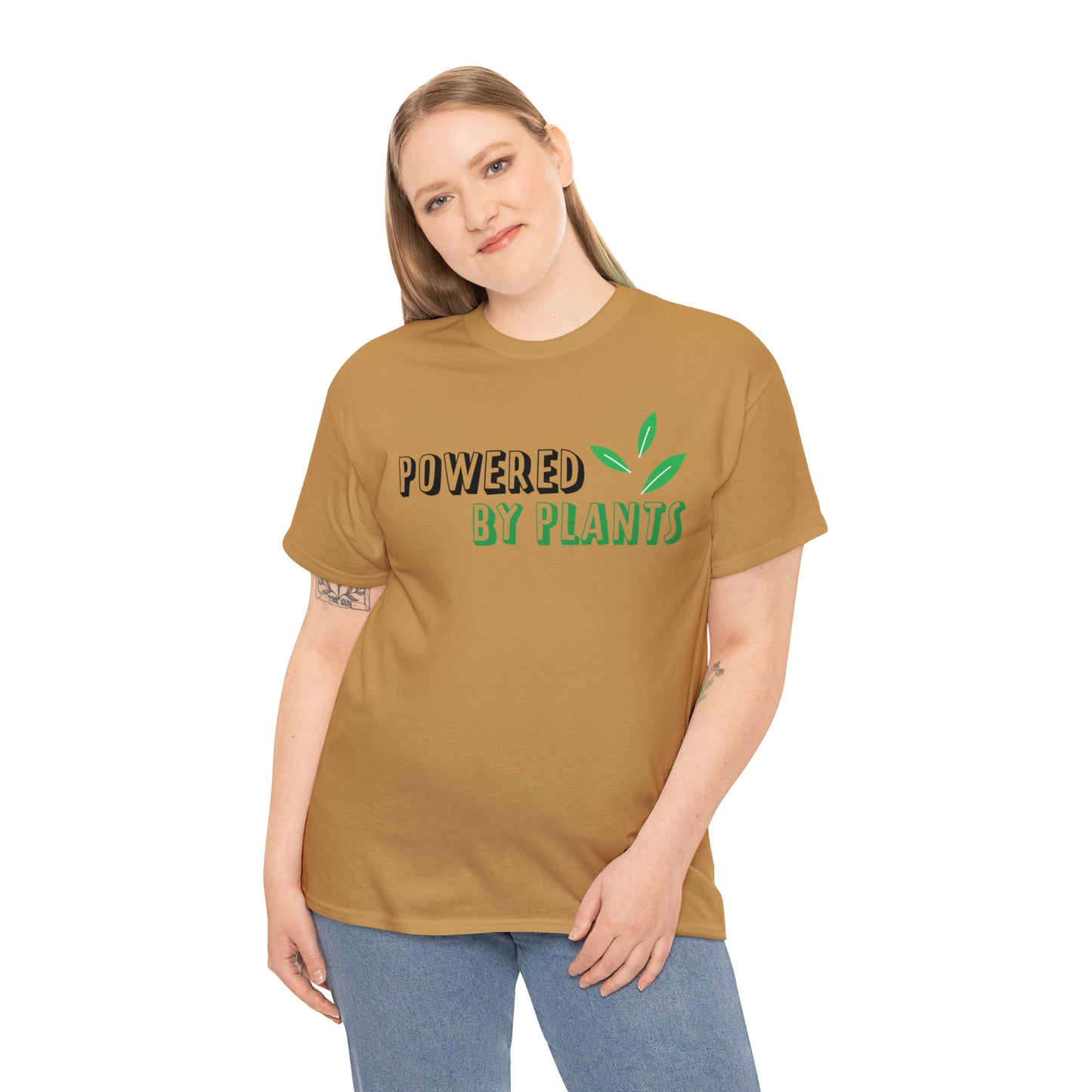 Powered By Plants Vegan T-Shirt Inspirational Unisex