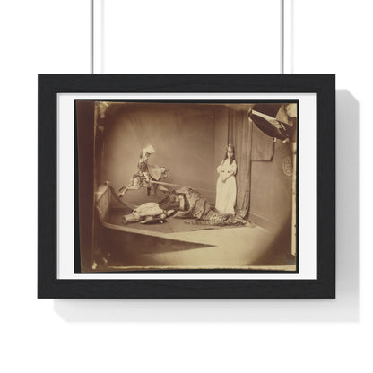 Vintage Photography, Saint George and the Dragon (1875) by Lewis Carroll , from the Original, Framed Print