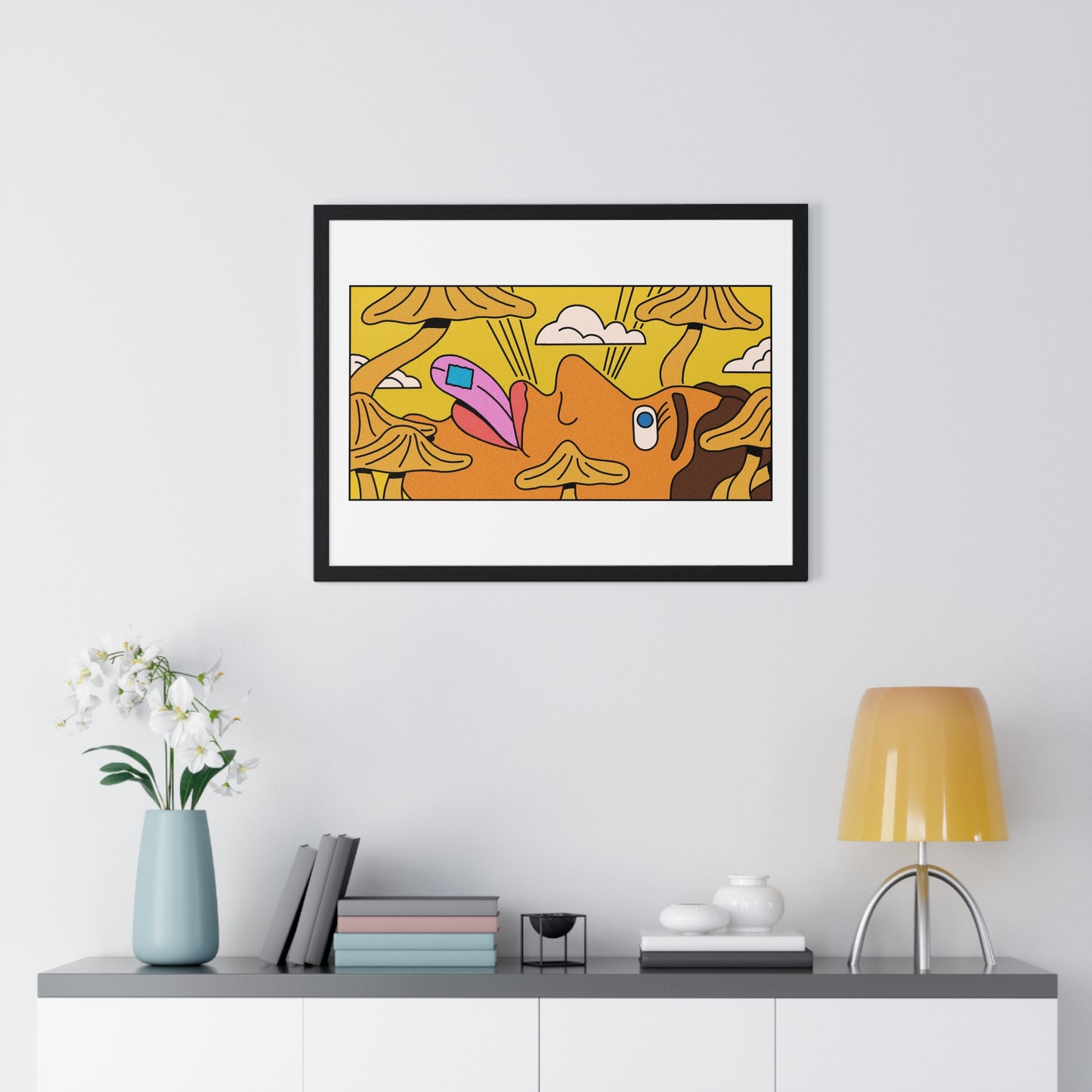 Psychedelic Cartoon Art, Framed Print