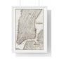 Map of the City of New York (circa 1850) from the Original, Framed Art Print