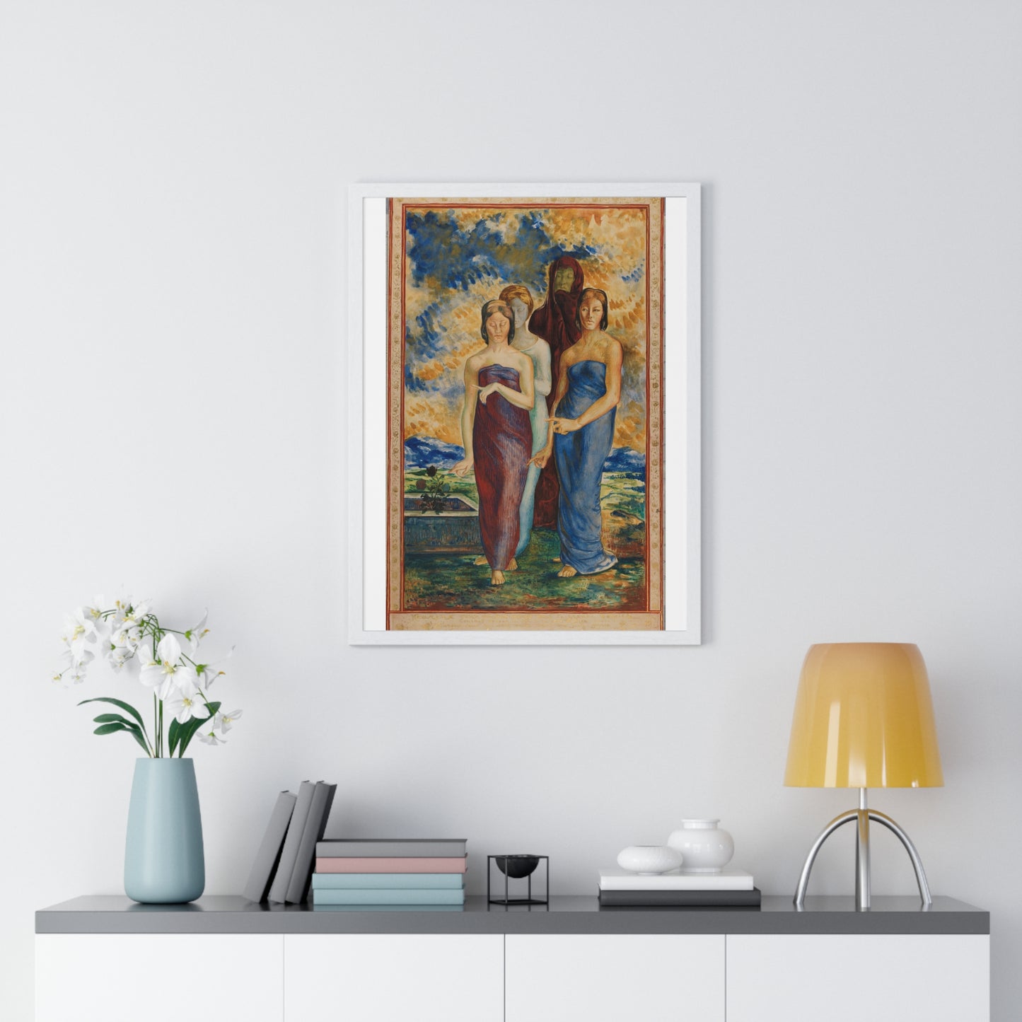 Allegorical Figures (1868-1915) by René Piot, from the Original, Wooden Framed Print