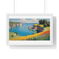 Cornish Harbour in Springtime 'Designed by AI' Framed Art Print