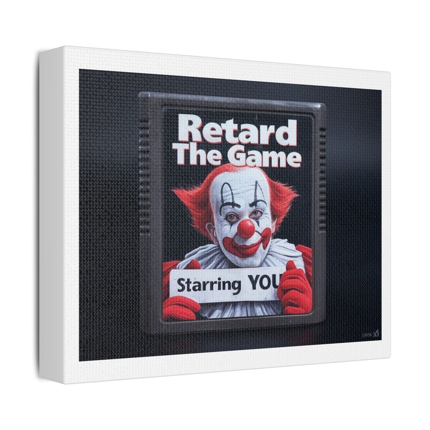 Retard: The Game, Abstract Art 'Designed by AI' Print on Canvas