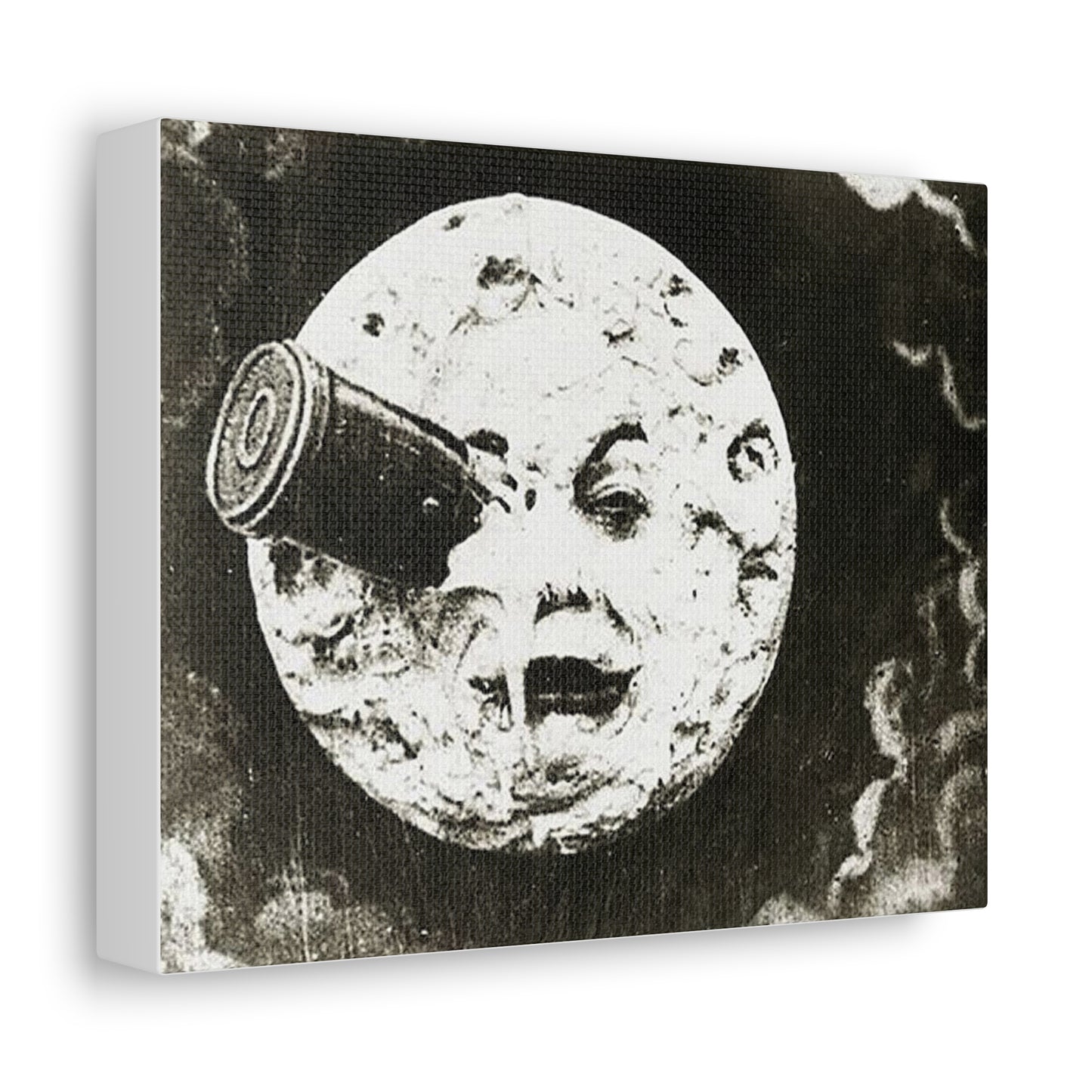 Frame from the 1902 French Silent Adventure Film 'A Trip to the Moon' (Le Voyage dans la Lune) Printed on Satin Canvas