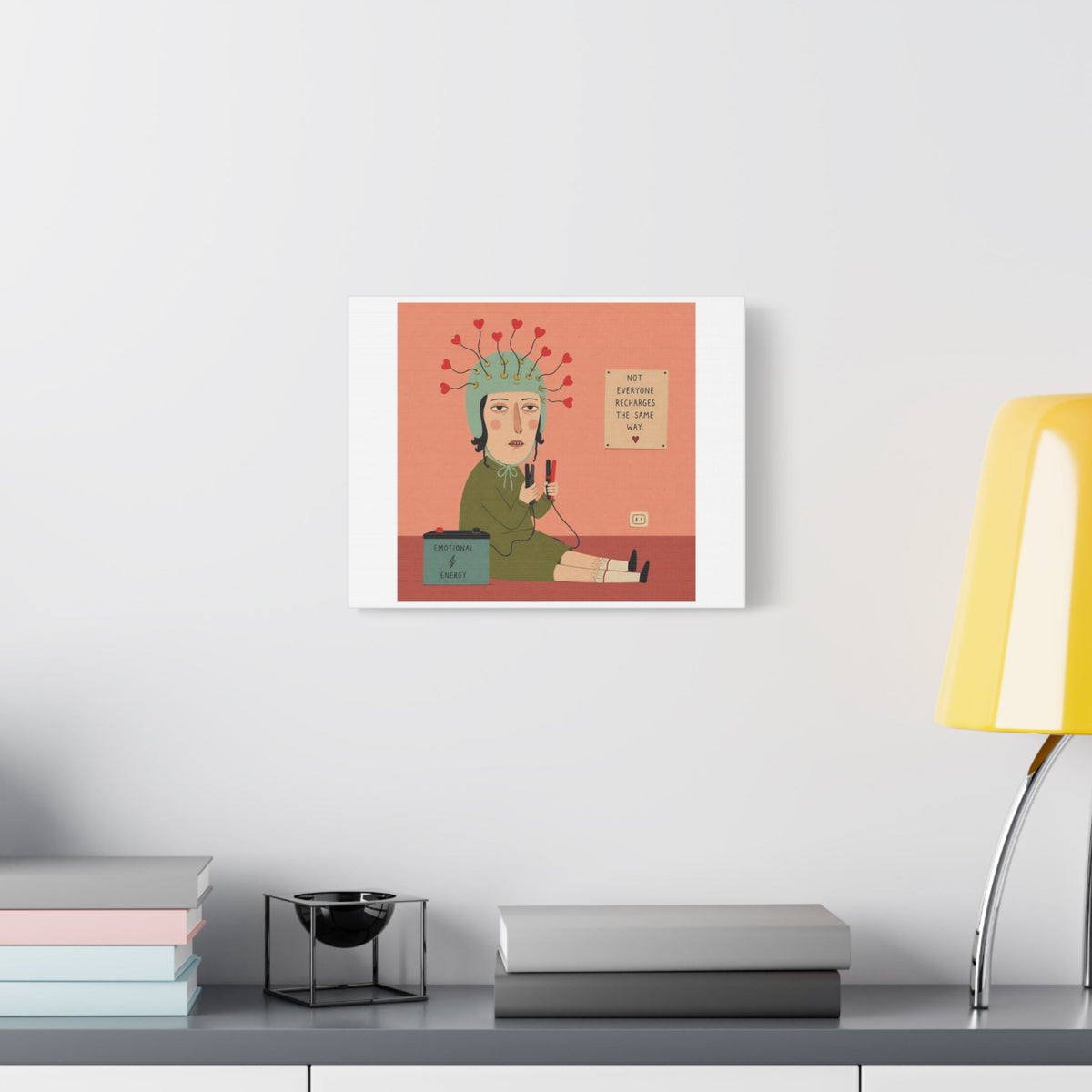 Emotional Energy, Cartoon Art Print on Canvas