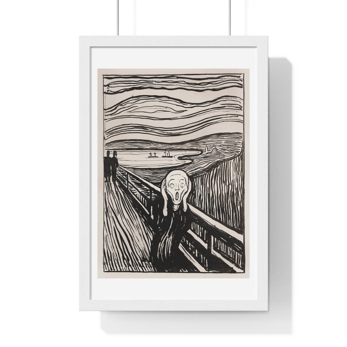 The Scream (1895) by Edvard Munch, from the Original, Framed Art Print