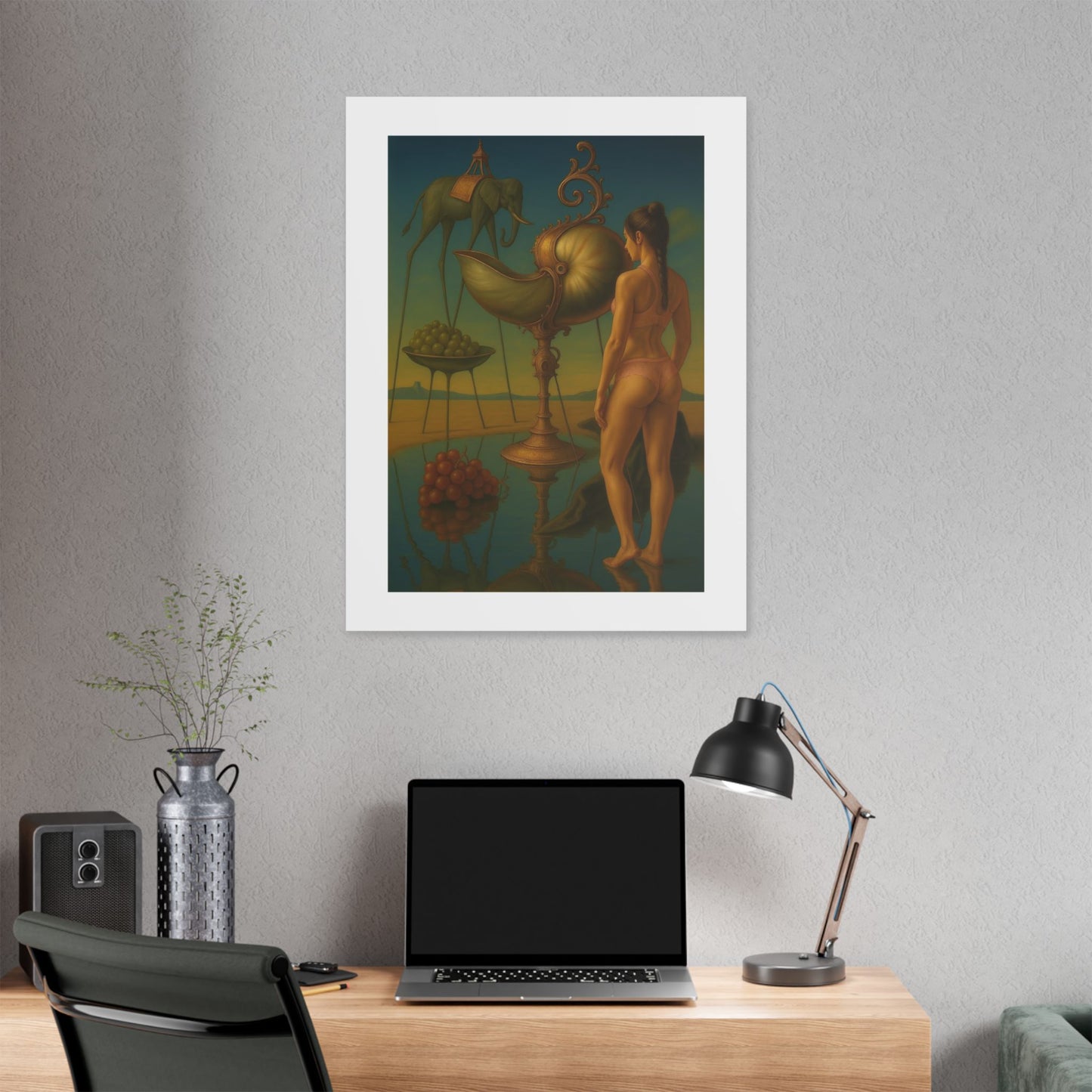 Waterfront Reality Distortion 'Designed by AI' Canvas Art Print