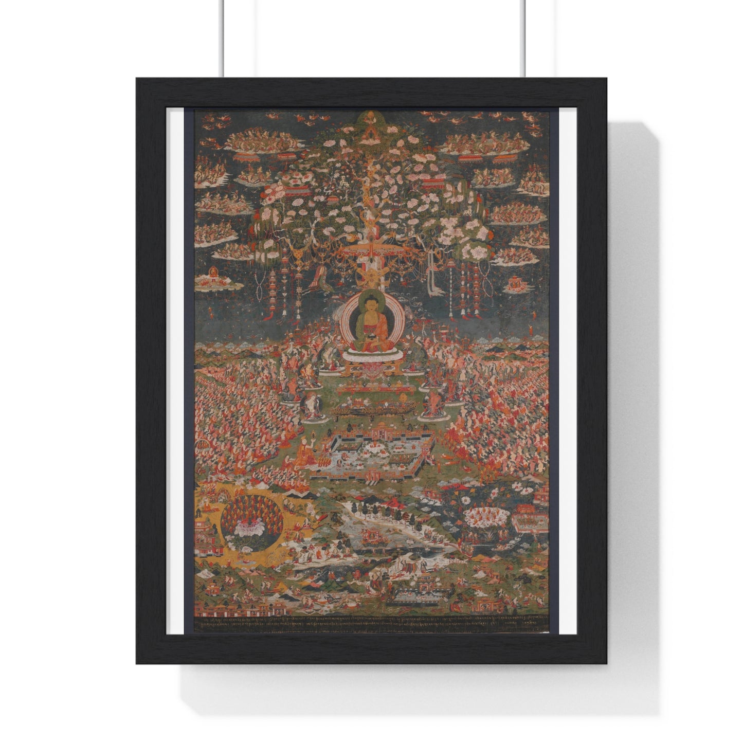 Amitabha or Infinite Light, the Buddha of the Western Pure Land 'Sukhavati' (circa 1700) Tibet, from the Original, Framed Art Print