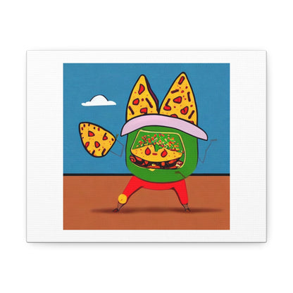 Dancing Taco digital art 'Designed by AI' on Canvas