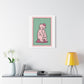 Cute Pink Cat Stretched Canvas Wall Art