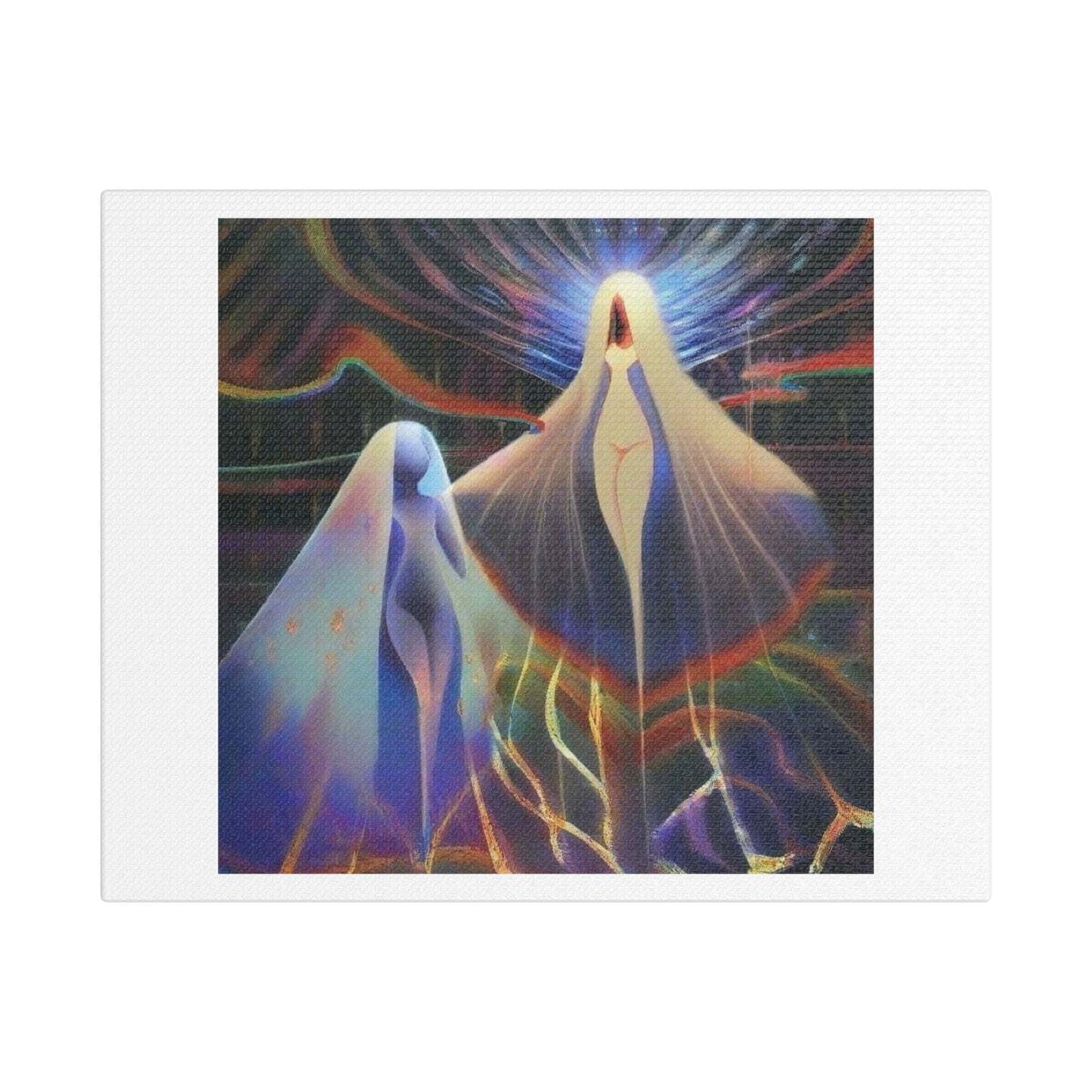 'What I See on the Dancefloor' Abstract Art 'Designed by AI', Print on Canvas