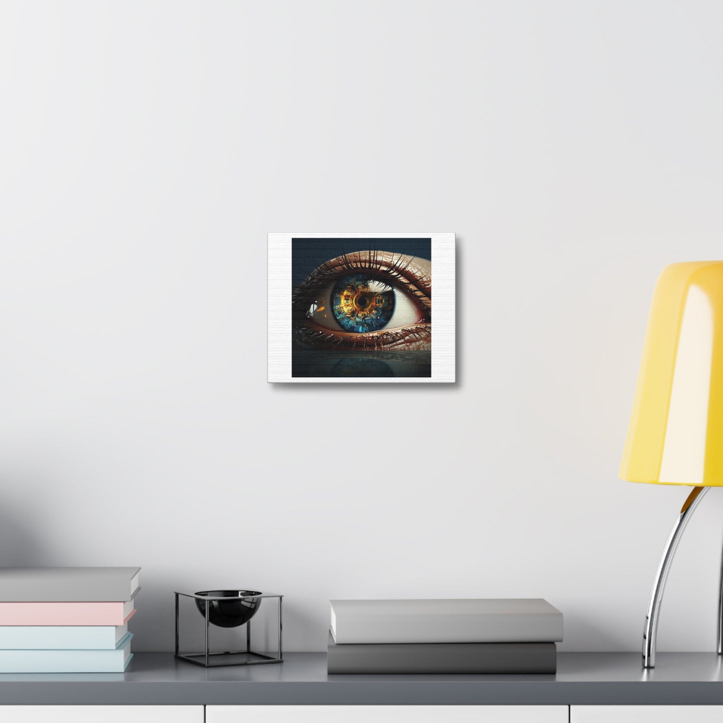 Human Eye is the Window to the World, Abstract Art II 'Designed by AI' Print on Canvas