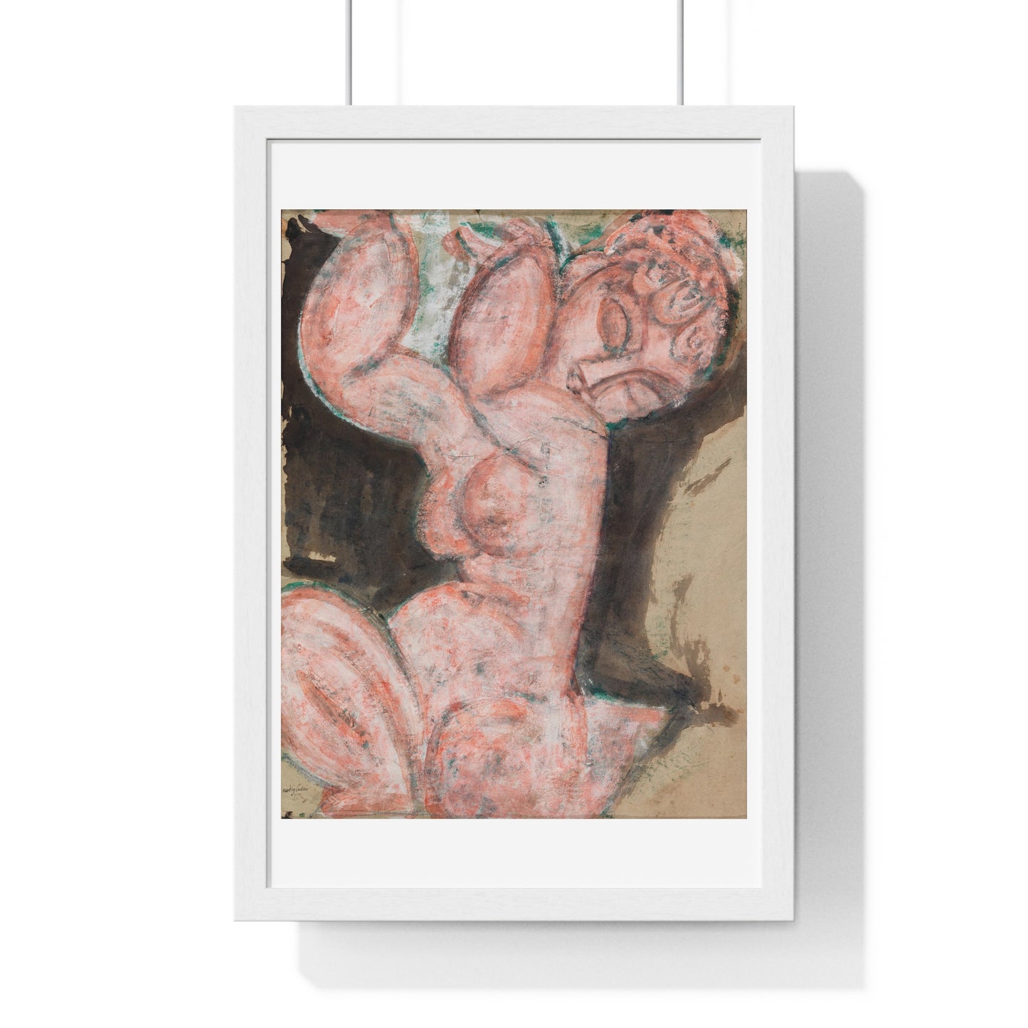 Pink Nude (1914-1915) by Amedeo Modigliani, from the Original, Framed Art Print