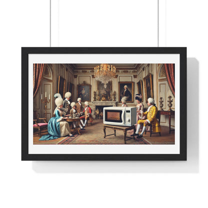 Aristocracy Regally Heating Their Own Tea, Abstract Art 'Designed by AI' Framed Print