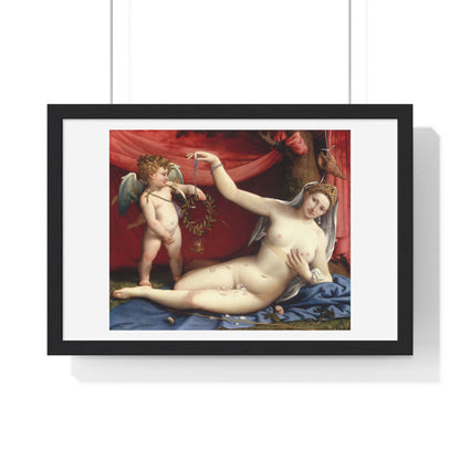 Venus and Cupid (1520s) by Lorenzo Lotto, from the Original, Framed Art Print