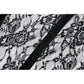 Dark in Love Carys Black Gothic Asymmetrical Lace Off-Shoulder Dress with Rhinestone Detail