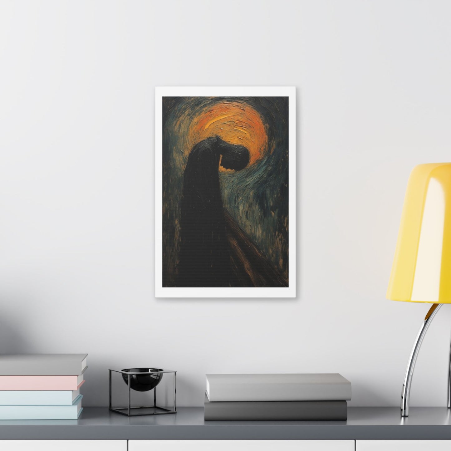 Endless Sadness Passing Through Nature, Oil on Canvas 'Designed by AI' Canvas Art Print