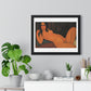 Reclining Nude with Loose Hair (1917) by Amedeo Modigliani, from the Original, Framed Art Print