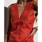 Vireous Summer Classic Cotton and Linen Sleeveless Mini Dress, Multi Colours
