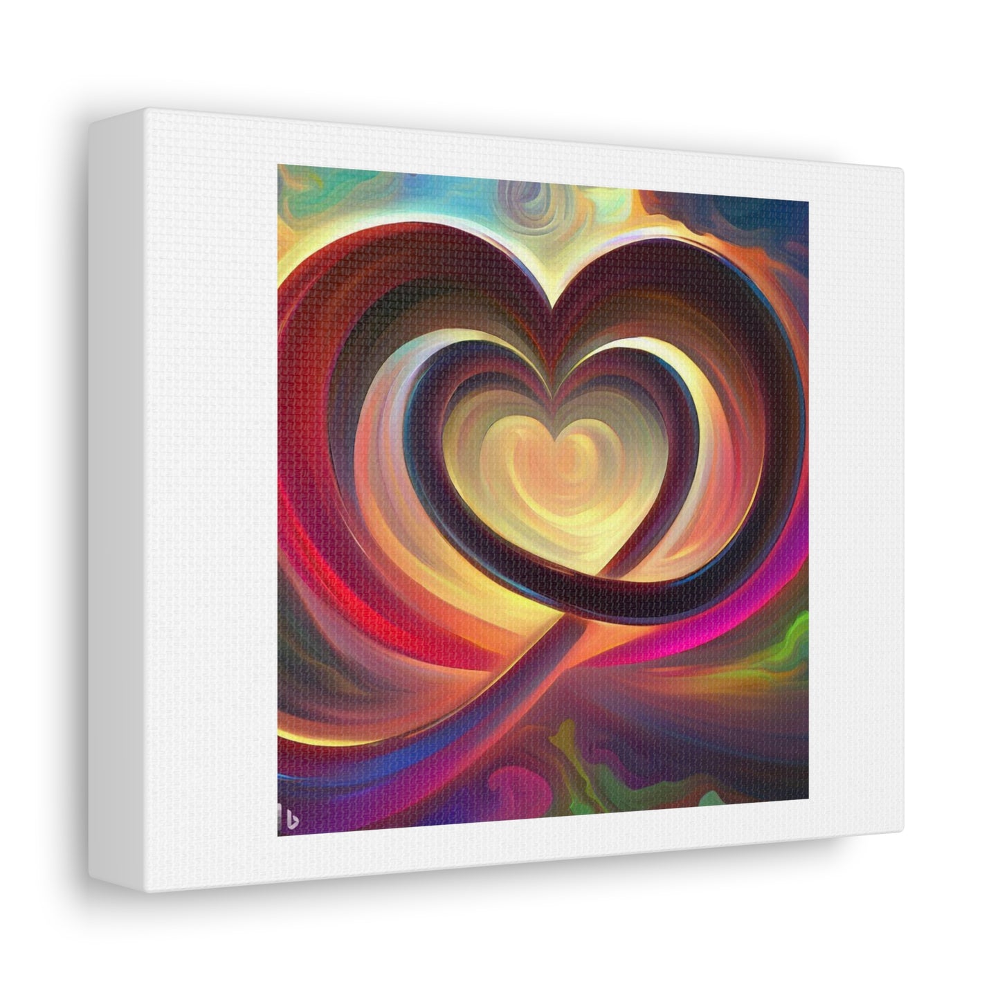 Infinite Love in the Art Style of Steve Burg 'Designed by AI' Print on Satin Canvas