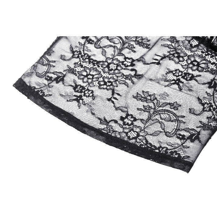 Dark in Love Delaney Gothic Romantic Lace Flare-Sleeve Top