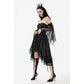 Dark in Love Seraphine Black Lace Ruffle Arm Warmer Sleeves