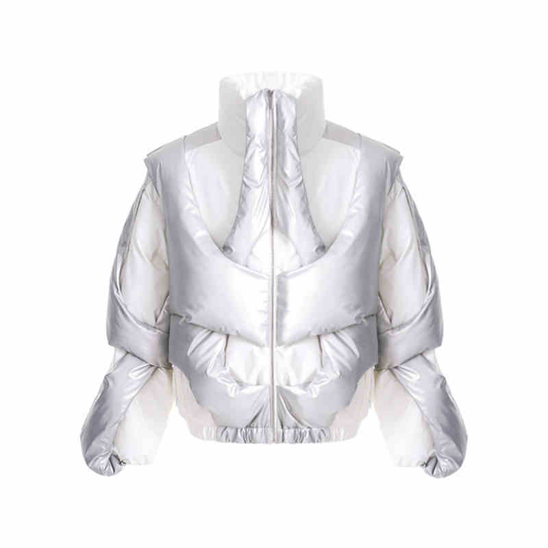 Vireous Deconstructed Avant Garde Unisex Thickened Down Cotton-Padded Coat