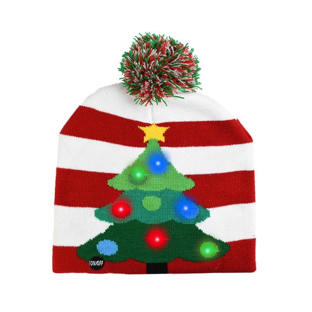 LED Christmas Bobble Hat