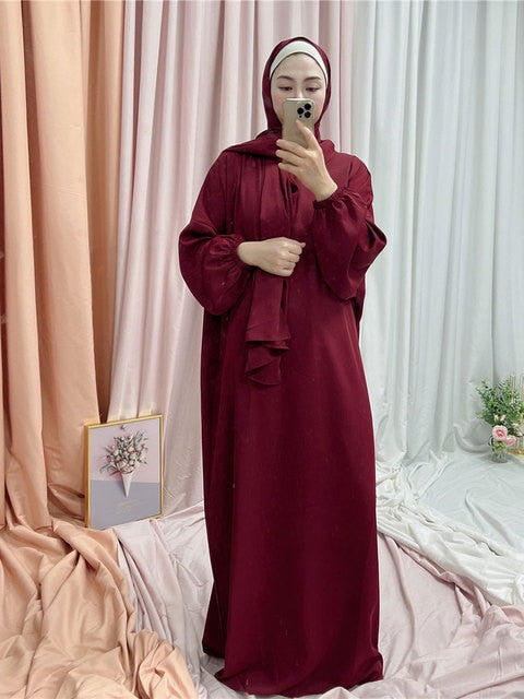 Hooded Abaya Traditional Long Dress Women's