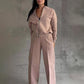 Women's Sports Two-Piece Suit, Zipper Jacket and Wide Leg Pants