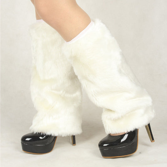 Faux Rabbit Fur Winter Women's Leg Warmers