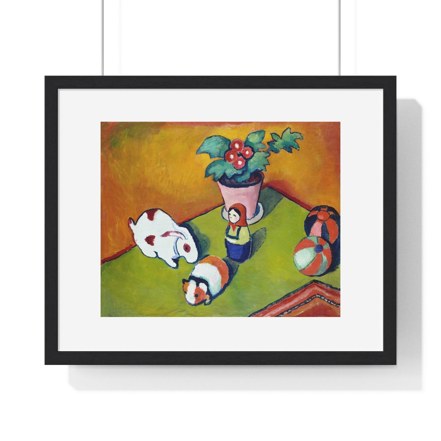 Little Walter's Toys (1912) by August Macke, from the Original, Framed Art Print