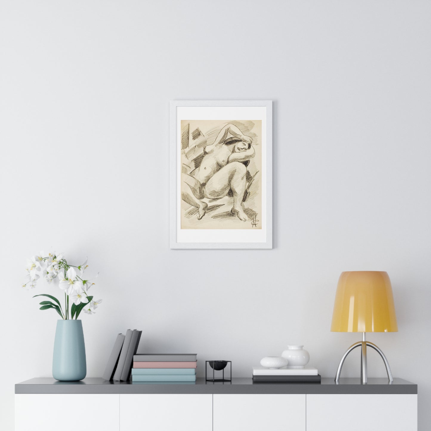 Female Nude by Carl Newman, from the Original, Framed Art Print