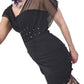 Necessary Evil Venus Wrapped Mesh Mini Dress
