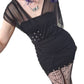 Necessary Evil Venus Wrapped Mesh Mini Dress
