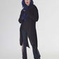 Necessary Evil Ribbed Sabrina Draped Cardigan with Hood