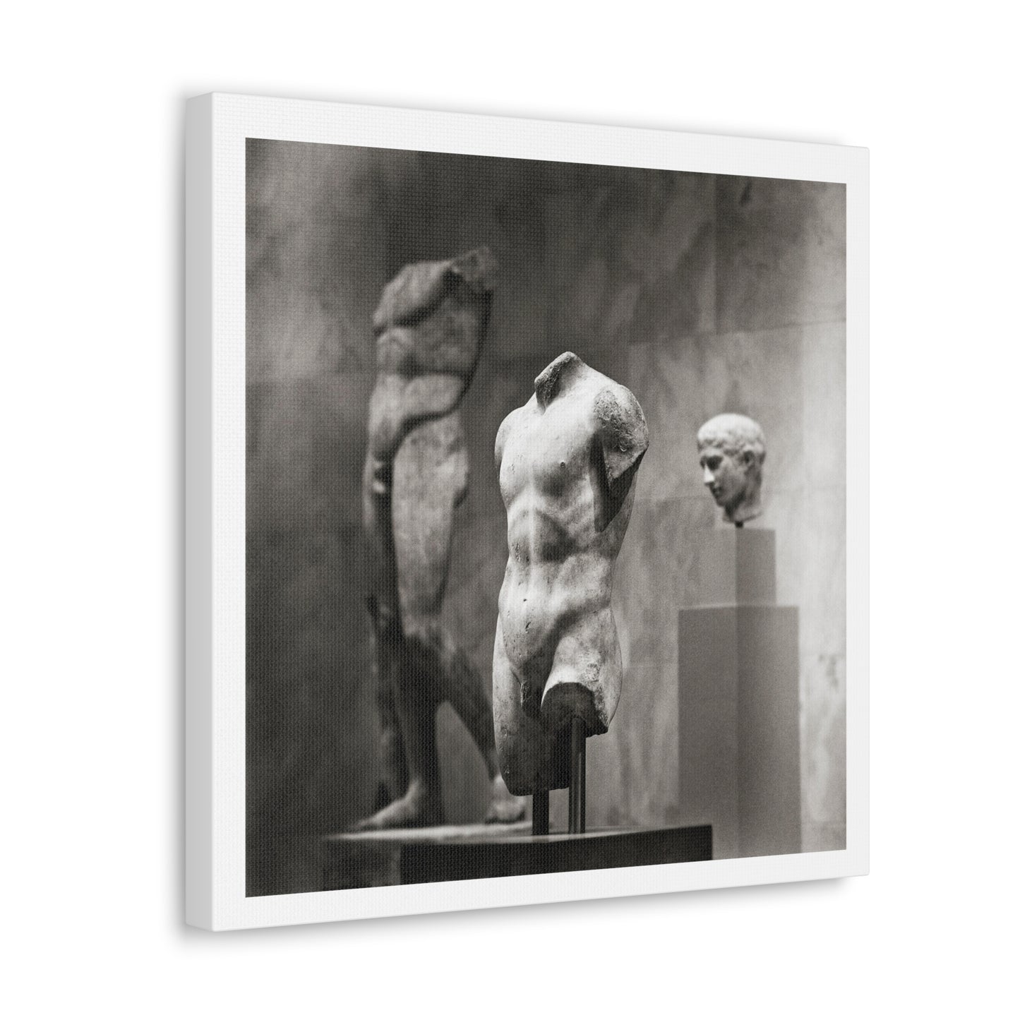 Marble Torso of a Youth (circa AD 118–161) Photographic Art Print, from the Original on Canvas