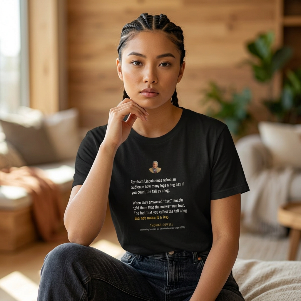 Thomas Sowell on Identity, Philosophy Tribute T-Shirt