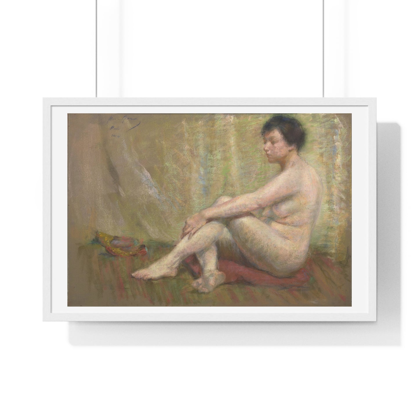 Between Poses (1910) by Alice Pike Barney, from the Original, Framed Art Print