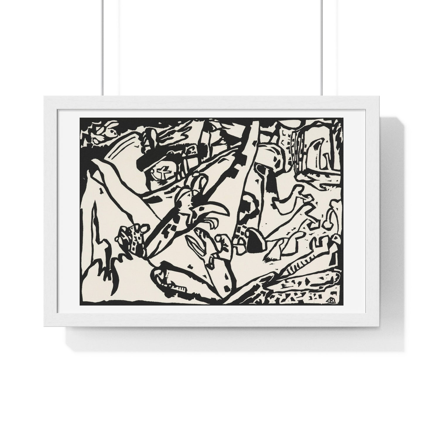 Composition II (1911) by Wassily Kandinsky, from the Original, Framed Print