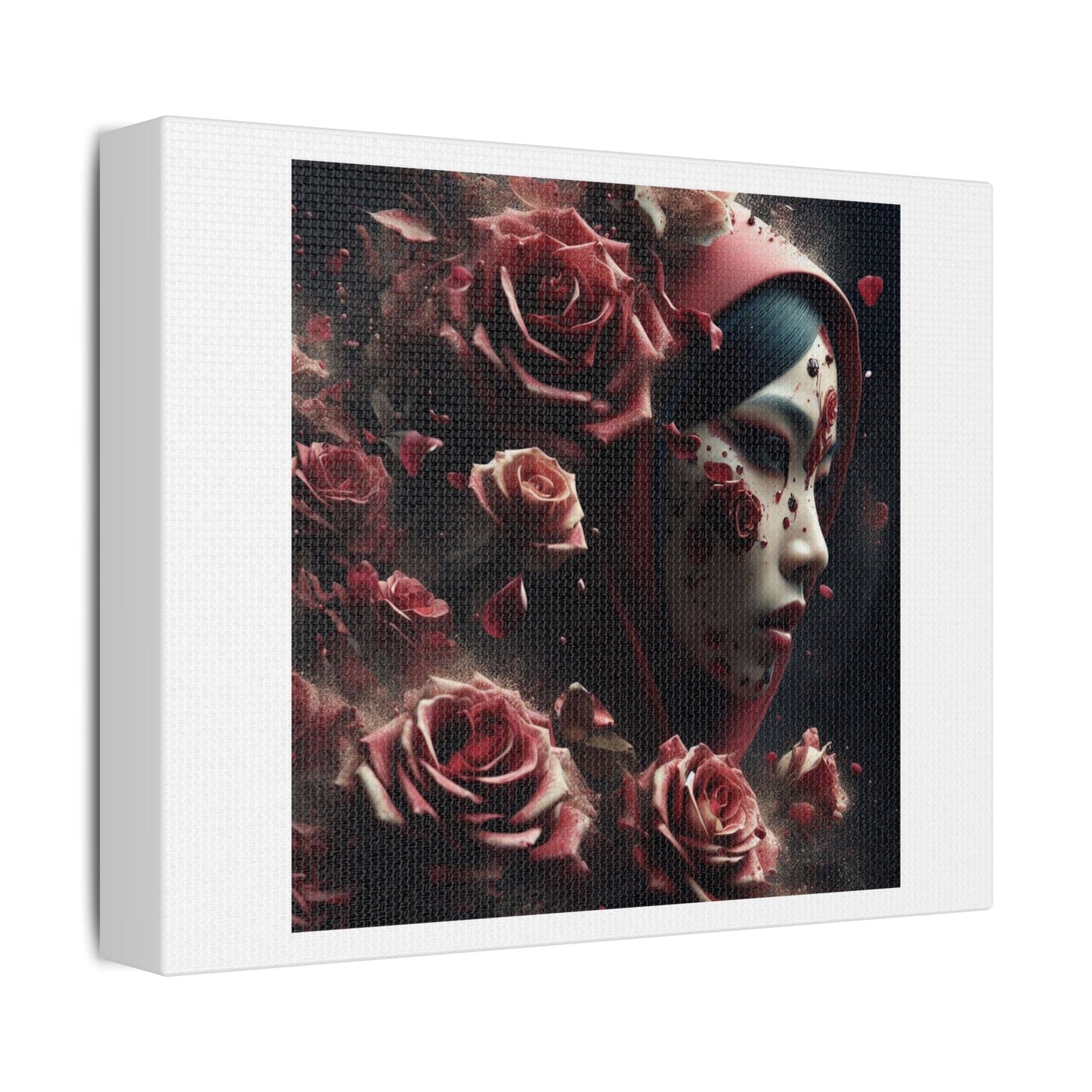 Rose Portrait 'Designed by AI' Art Print on Canvas