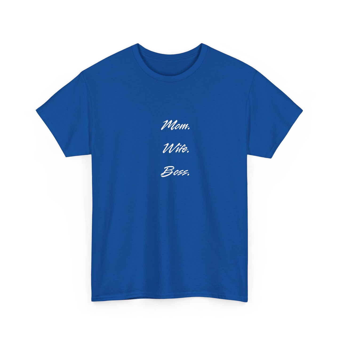 'Mom, Wife, Boss' Heavy Cotton T-Shirt