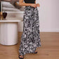 Women's Organic Print Comfortable Casual Wide-Leg Trousers