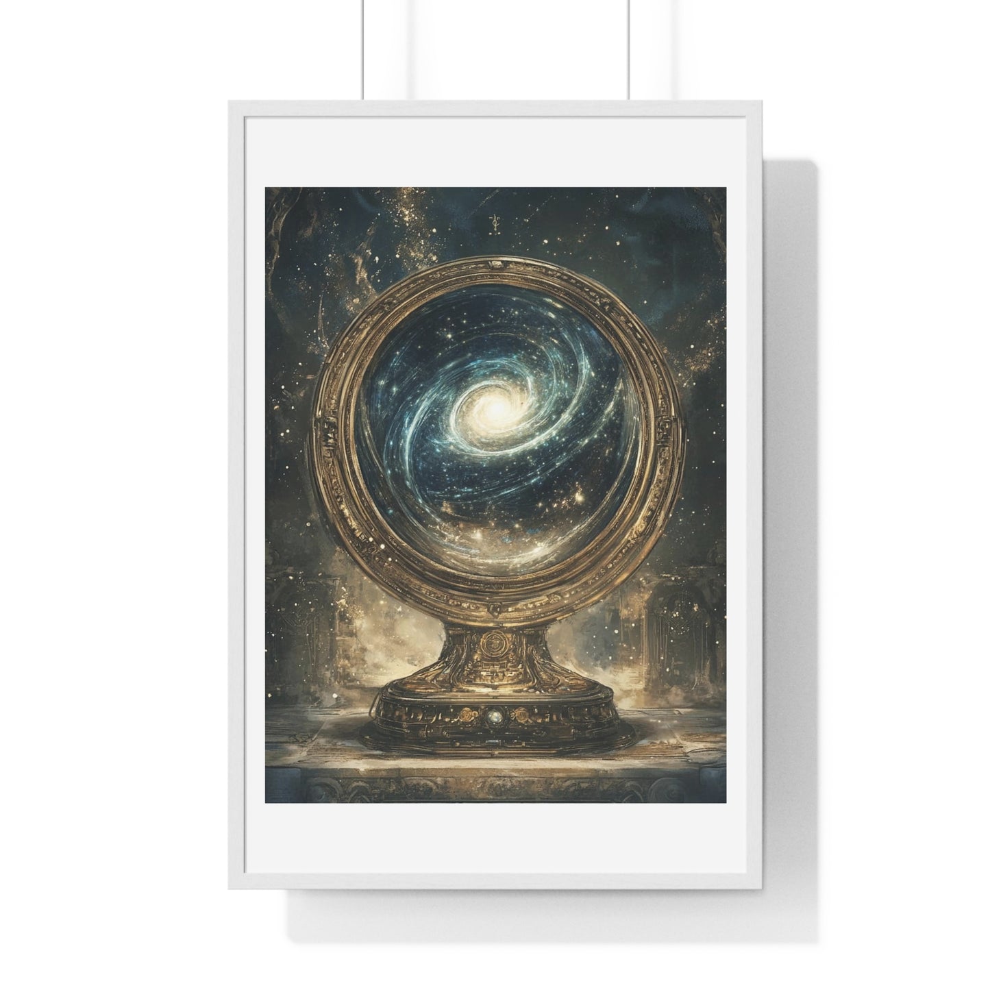 Galactic View, Abstract Art 'Designed by AI', Framed Print